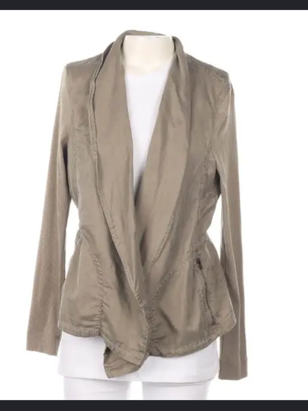 Marc Cain Silky Open-Front Utility Jacket